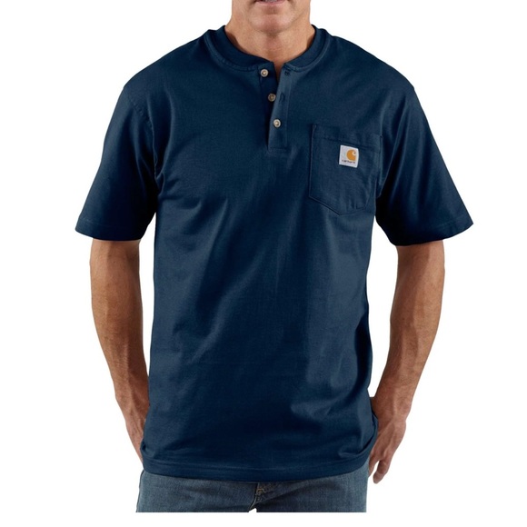 Carhartt Other - Carhartt Original Fit. 3 button Henley. Navy. One chest pocket. Cotton. Medium